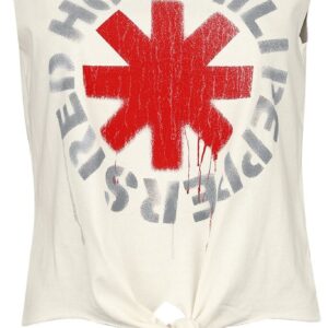 Red Hot Chili Peppers Top Amplified Collection Stencil Asterix S to XL for Women white