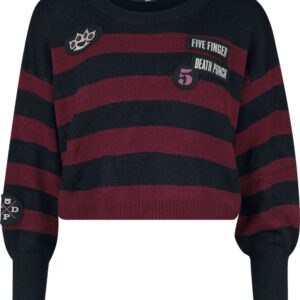 Five Finger Death Punch Knit jumper EMP Signature Collection M to XXL for Women black-red