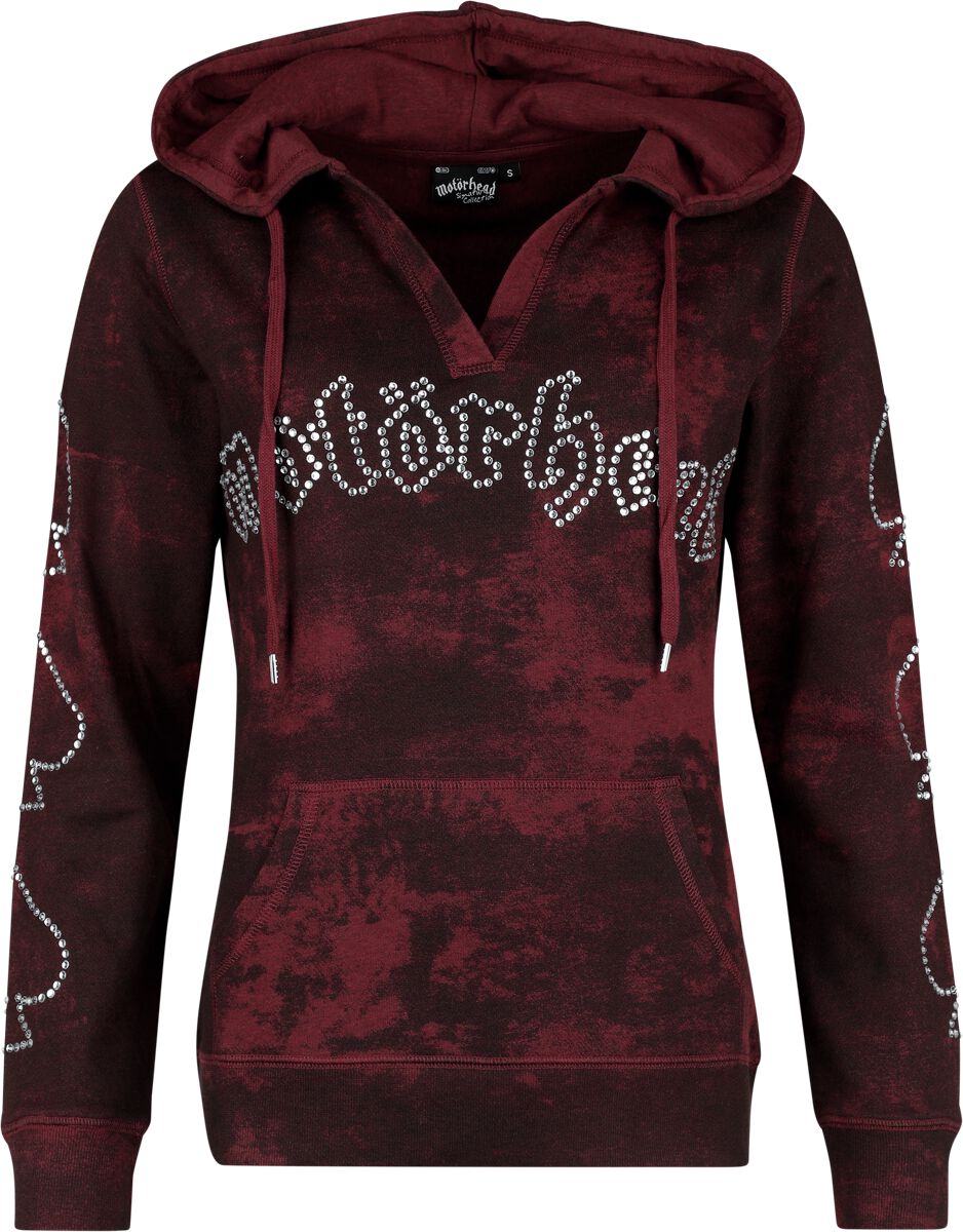 Motorhead Hoodie EMP Signature Collection S to L for Women red-black