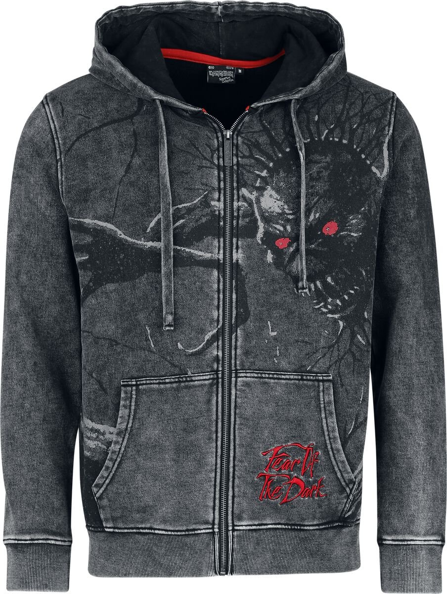 Iron Maiden Hoodie Jacket EMP Signature Collection S to 3XL for Men grey