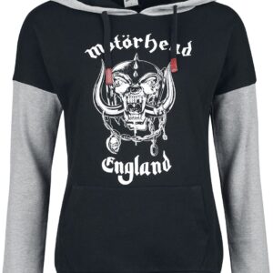 Motorhead Hoodie England XS to XXL for Women black/mottled grey