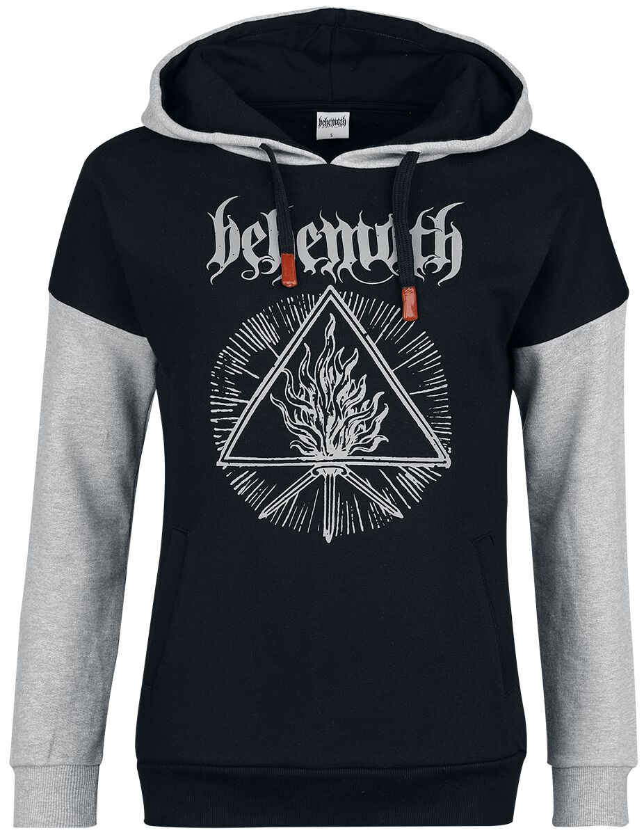 Behemoth Hoodie Logo XS to XXL for Women black/mottled grey