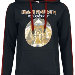 Iron Maiden Hoodie Powerslave S to XXL for Women black-red