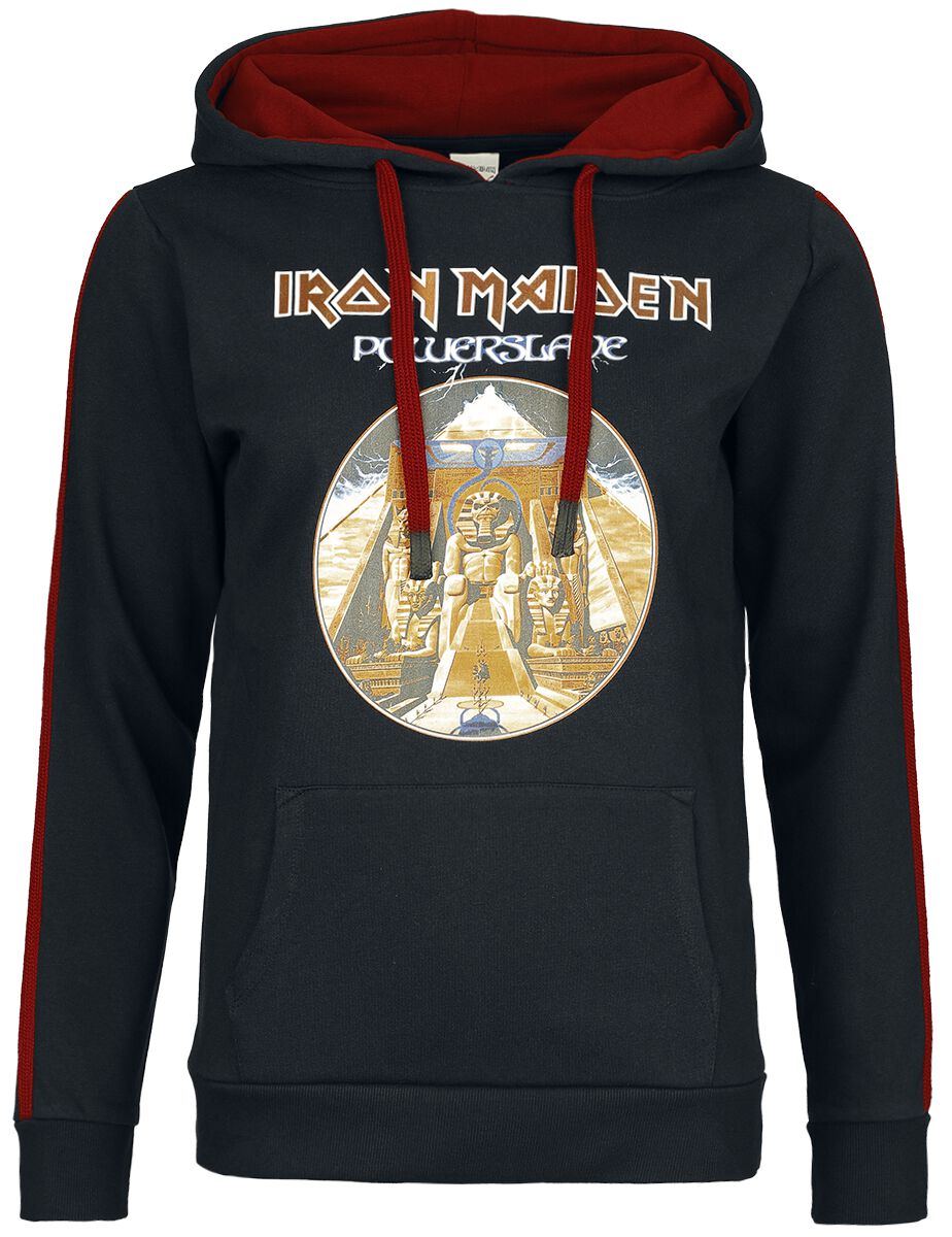 Iron Maiden Hoodie Powerslave S to XXL for Women black-red