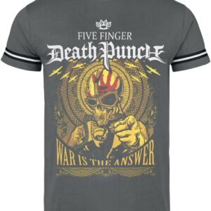 Five Finger Death Punch T-Shirt War Is The Answer S to L for Men grey