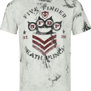 Five Finger Death Punch T-Shirt Logo S to 4XL for Men white-grey