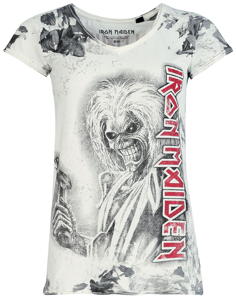 Iron Maiden T-Shirt Killers S to 4XL for Women white-grey