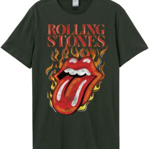 The Rolling Stones T-Shirt Amplified Collection Hot Tongue XS to L for Men charcoal
