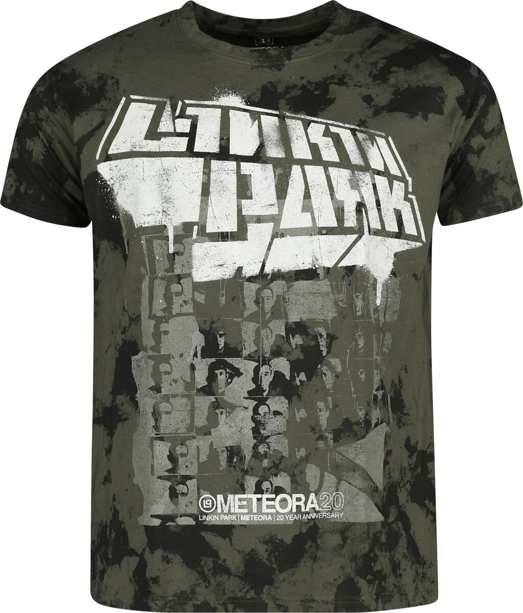Linkin Park T-Shirt Spray Collage S to XXL for Men green