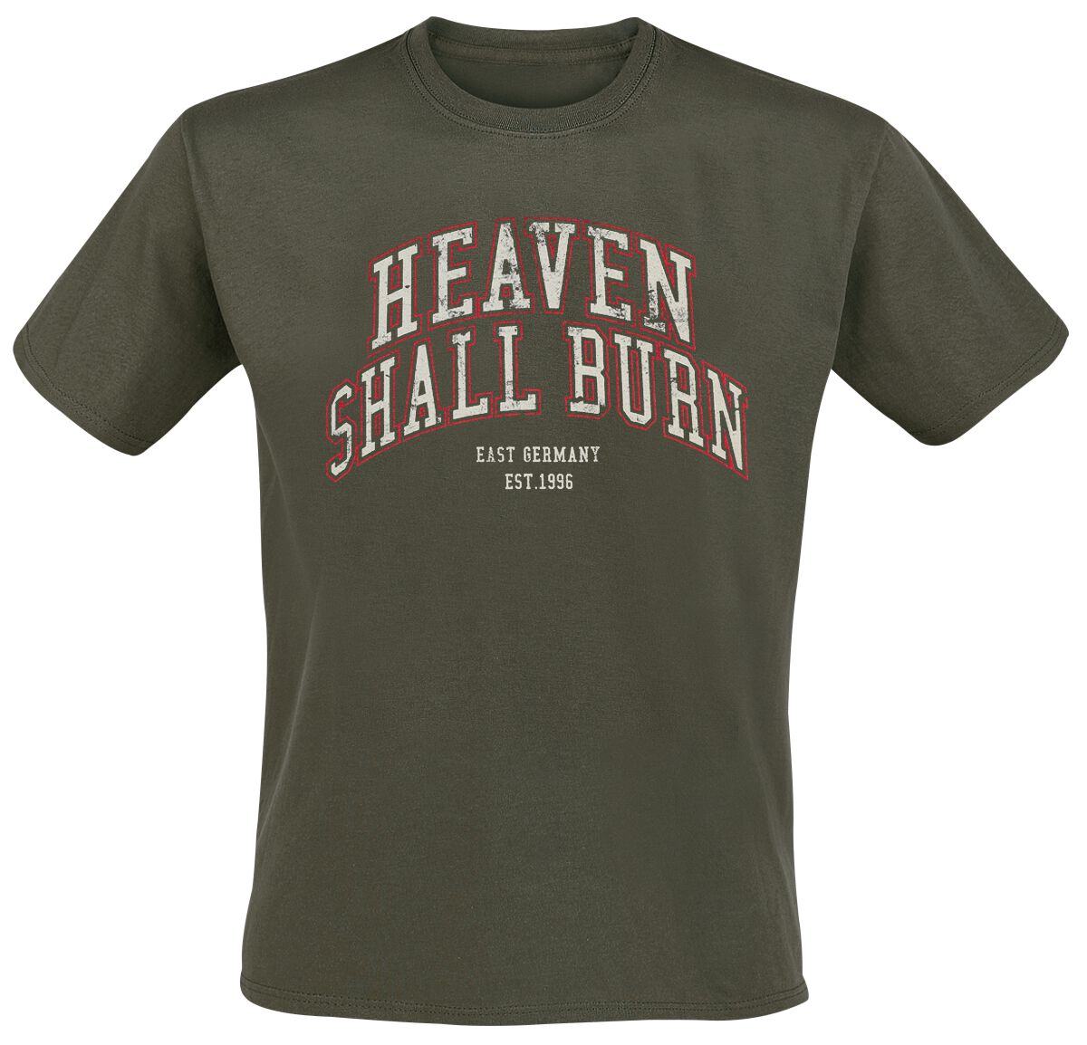 Heaven Shall Burn T-Shirt Never Surrender S to 4XL for Men green