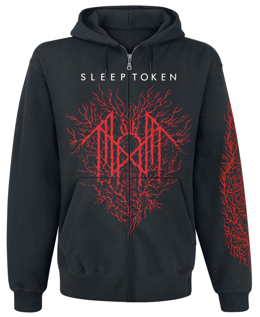 Sleep Token Hoodie Jacket Portrait Zip S to XL for Men black