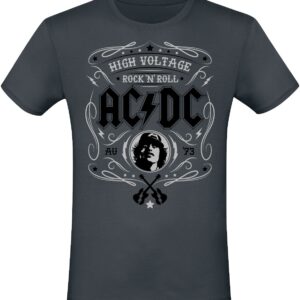 AC/DC T-Shirt High Voltage Rock 'N' Roll S to 3XL for Men charcoal