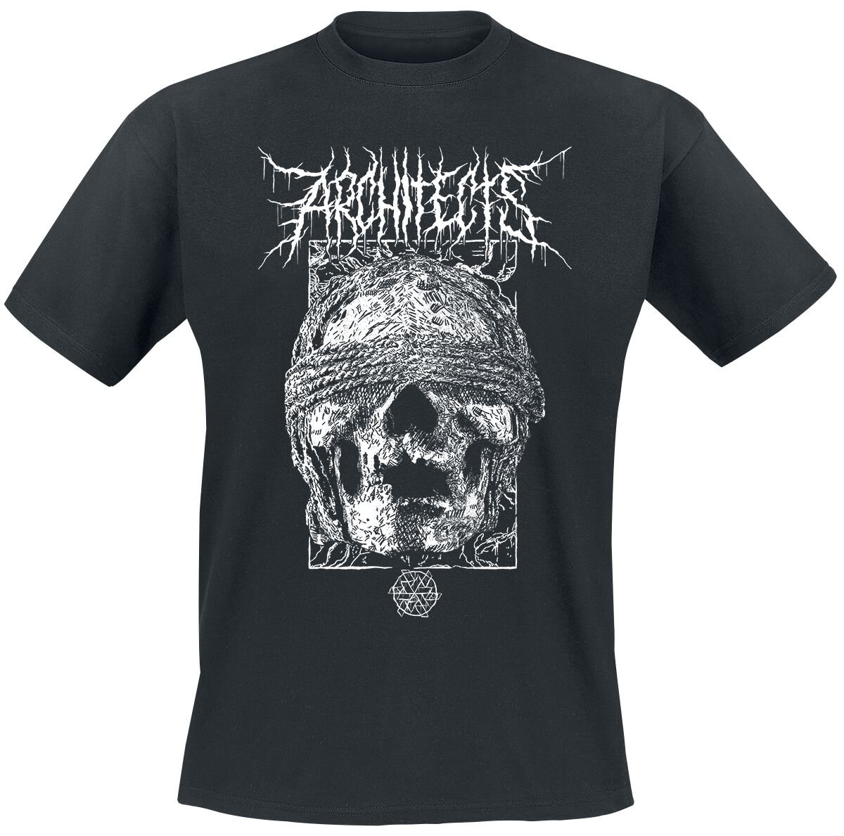 Architects T-Shirt Blindfolded Skull S to XXL for Men black