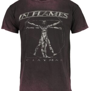 In Flames T-Shirt Clayman Vitruvian S to 4XL for Men dark red