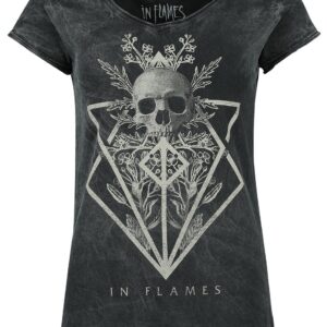In Flames T-Shirt Skull S to 4XL for Women black
