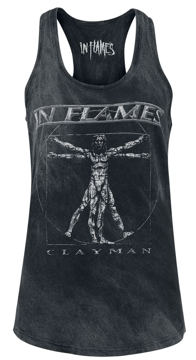 In Flames Top Clayman Vitruvian M to XXL for Women black