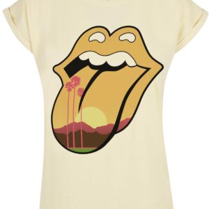 The Rolling Stones T-Shirt Desert Trip Tongue S to XL for Women light yellow