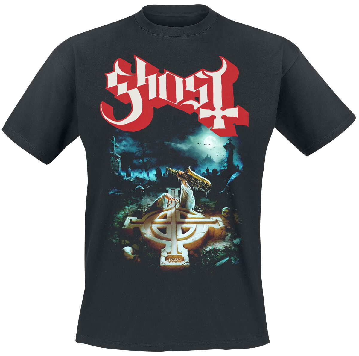 Ghost T-Shirt Rite Here With Title Back S to XXL for Men black