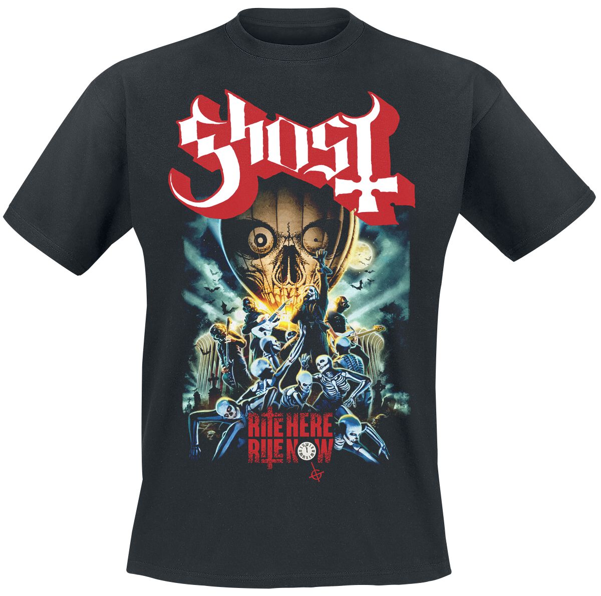 Ghost T-Shirt Rite Here Poster Tee S to 3XL for Men black