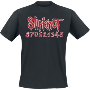 Slipknot T-Shirt Numbers S to L for Men black