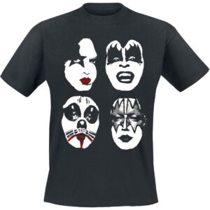 Kiss T-Shirt Faces S to 3XL for Men black