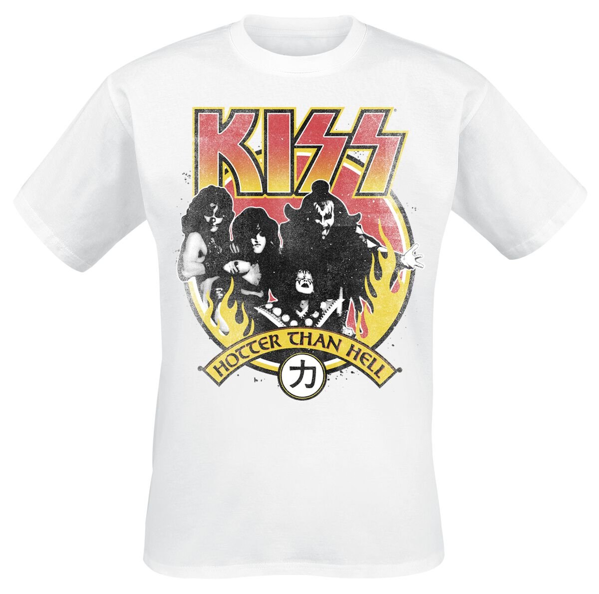 Kiss T-Shirt Hotter Then Hell S to 3XL for Men white