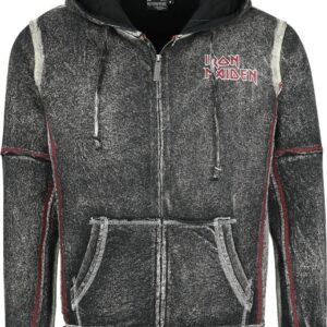 Iron Maiden Hoodie Jacket EMP Signature Collection S to XXL for Men dark grey