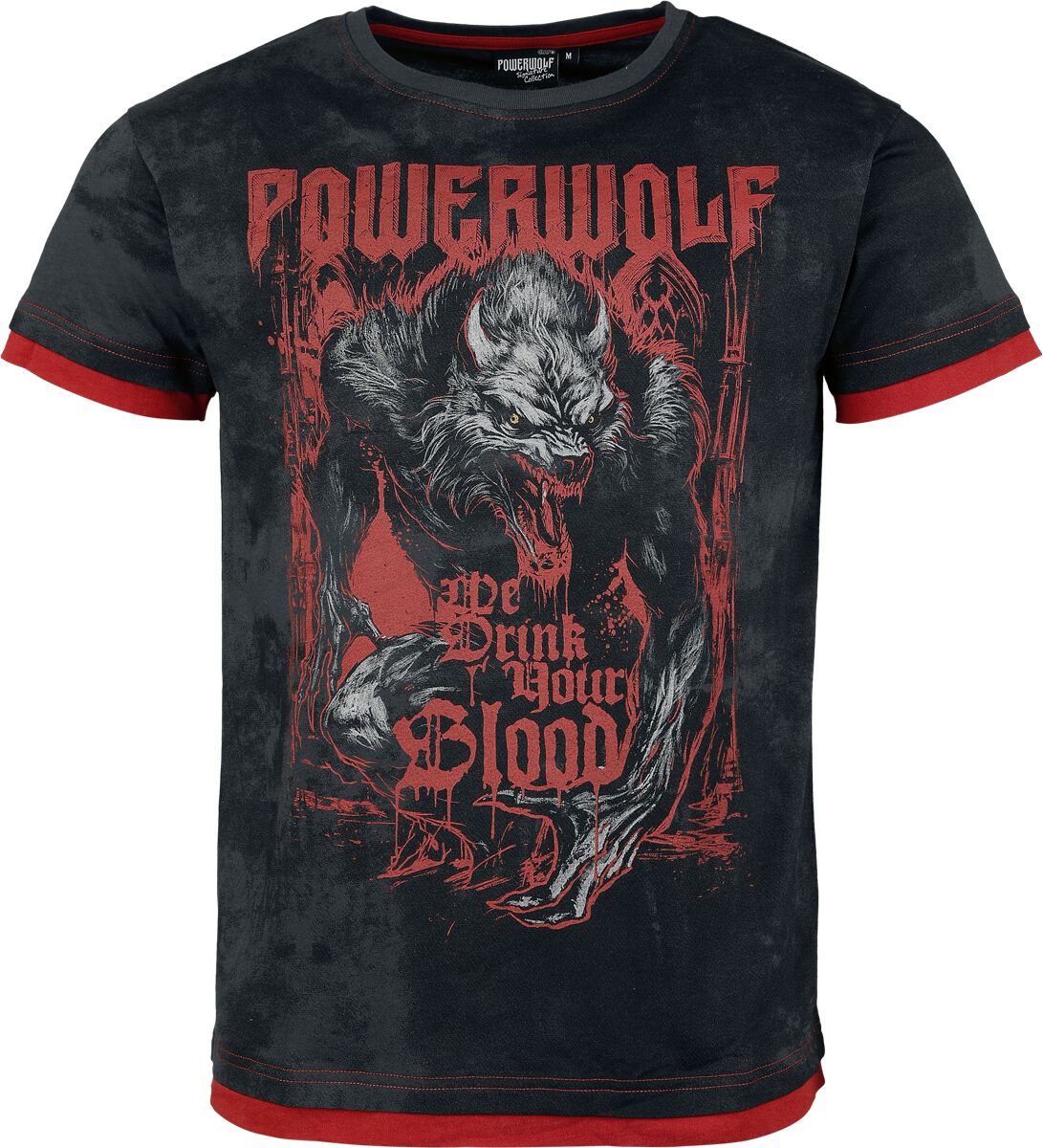 Powerwolf T-Shirt EMP Signature Collection S to L for Men dark grey-red