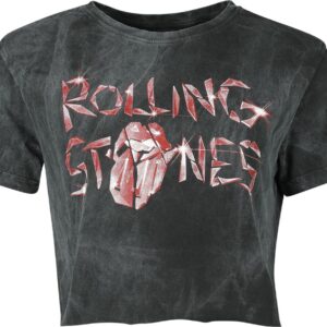 The Rolling Stones T-Shirt Glass Logo S to 4XL for Women charcoal