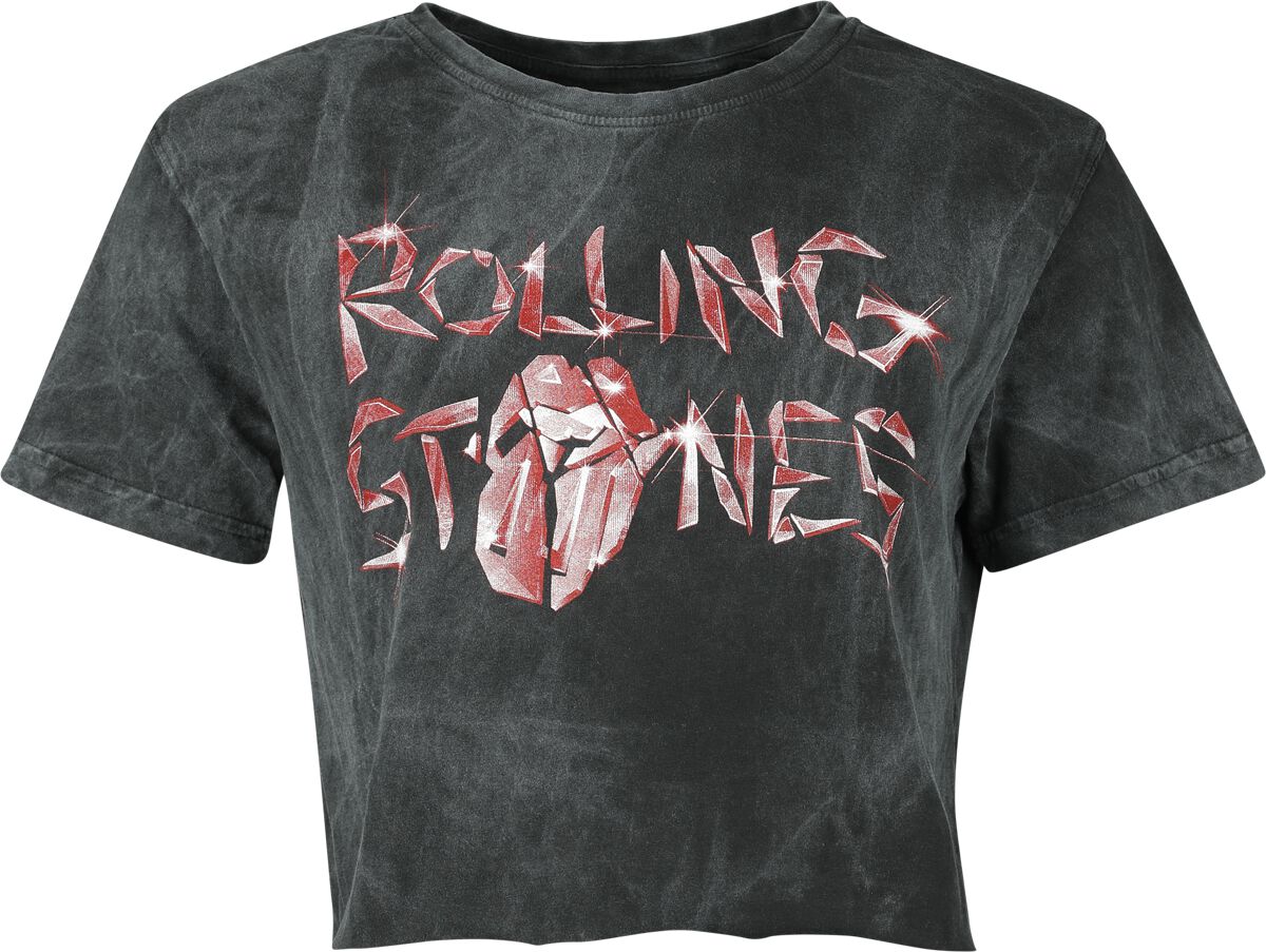 The Rolling Stones T-Shirt Glass Logo S to 4XL for Women charcoal