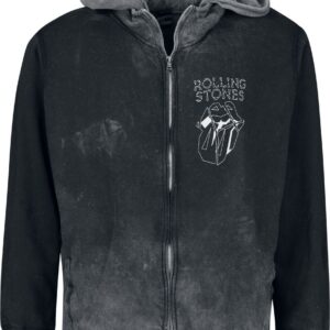The Rolling Stones Hoodie Jacket Smoke S to XXL for Men charcoal