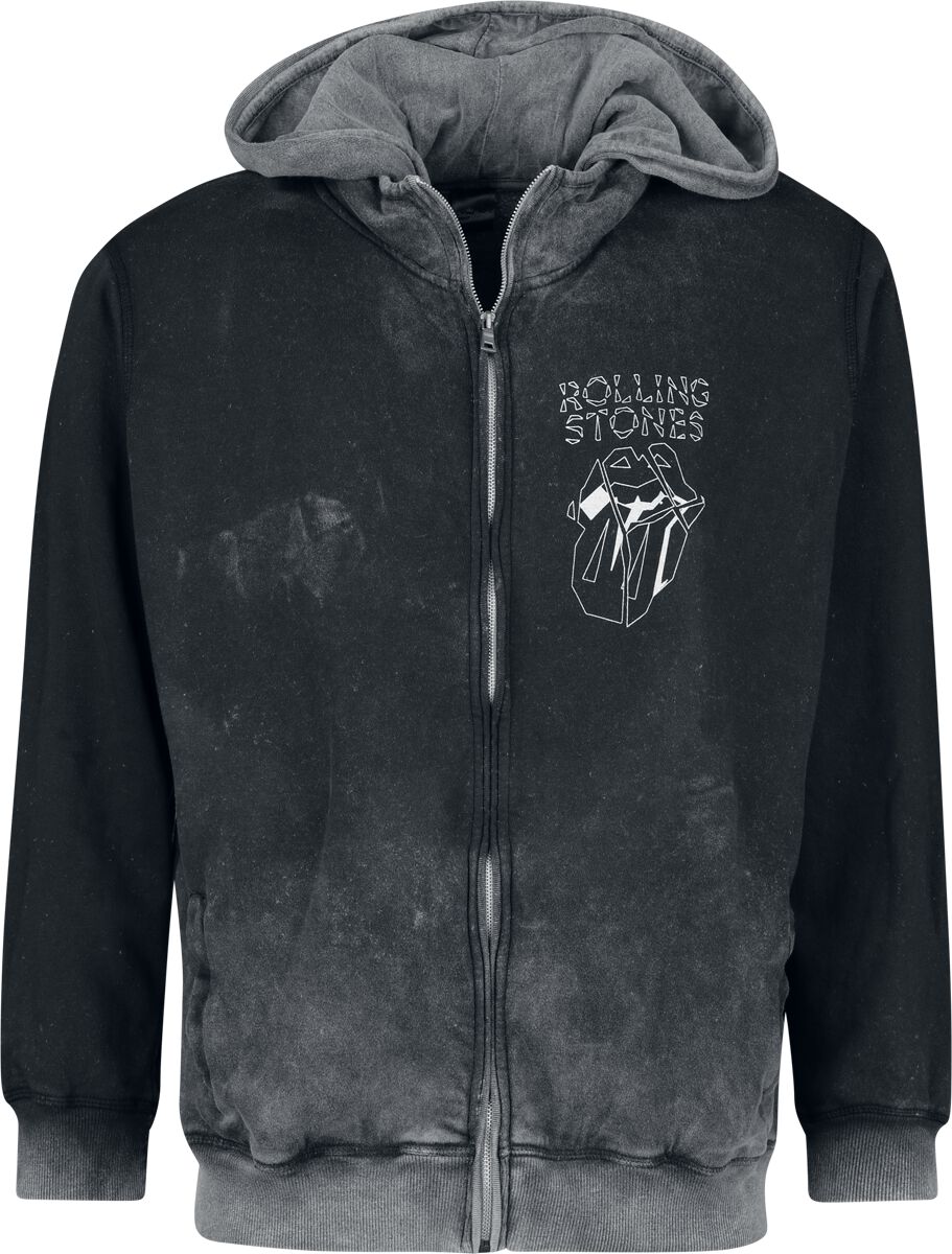 The Rolling Stones Hoodie Jacket Smoke S to XXL for Men charcoal