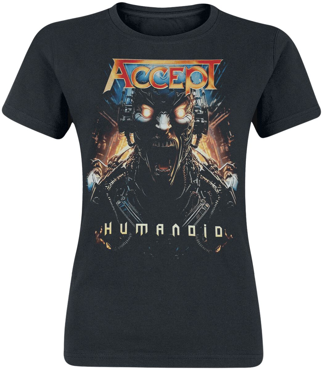 Accept T-Shirt Humanoid L to XXL for Women black