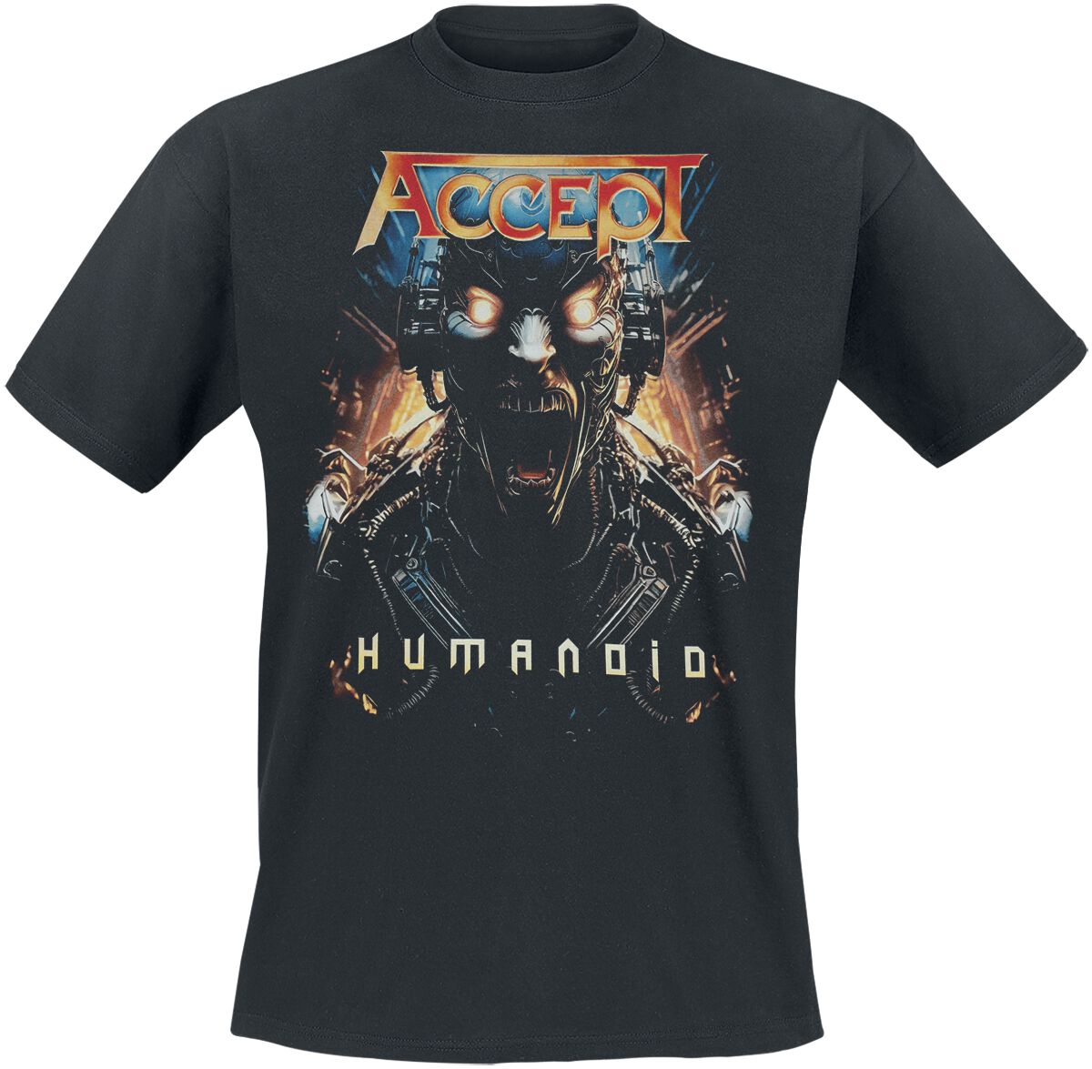 Accept T-Shirt Humanoid S to XXL for Men black