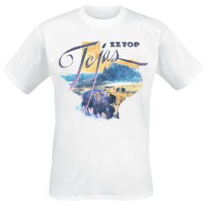 ZZ Top T-Shirt Tejas S to L for Men white