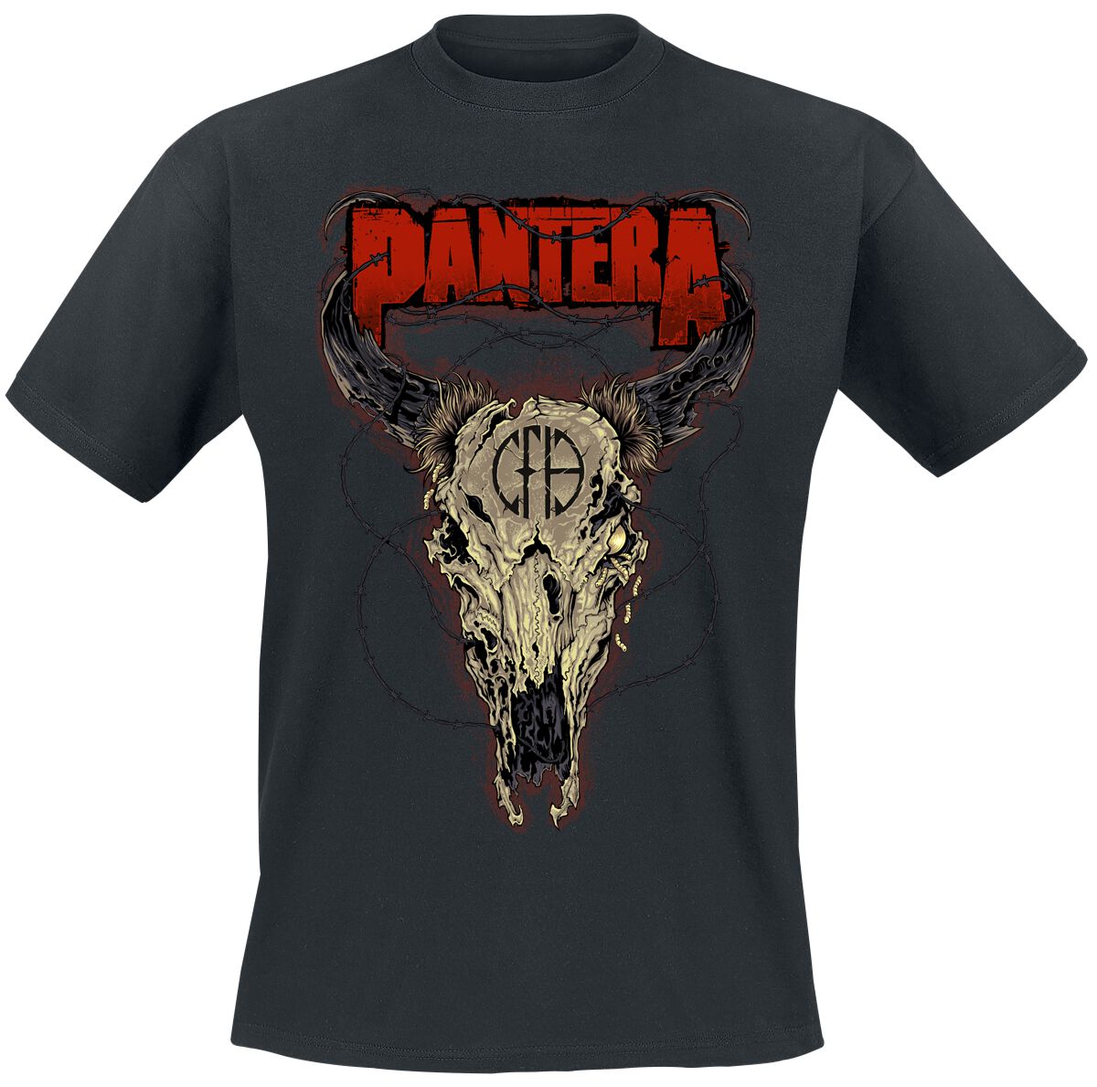 Pantera T-Shirt Steer Skull M to 3XL for Men black