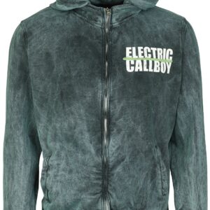 Electric Callboy Hoodie Jacket Spray Smile S to XXL for Men petrol