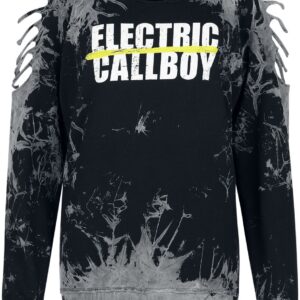 Electric Callboy Sweatshirt Spray Smile M to XXL for Women black-grey