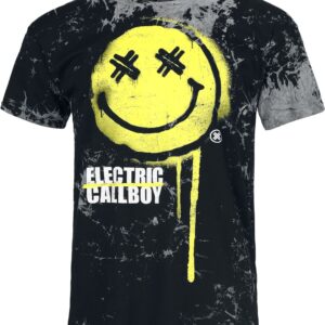 Electric Callboy T-Shirt Spray Smile S to 3XL for Men grey