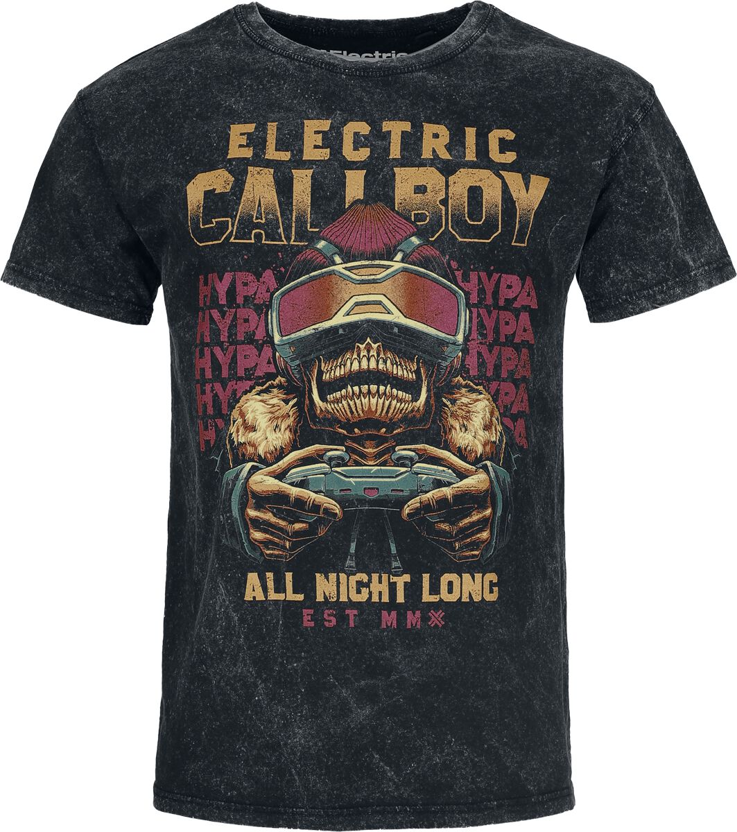 Electric Callboy T-Shirt All Night Long S to 3XL for Men charcoal
