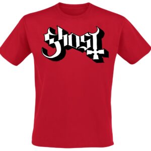 Ghost T-Shirt 2V Logo S to XXL for Men red
