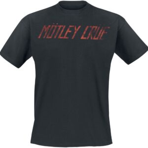 Mötley Crüe T-Shirt Distressed Logo S to XXL for Men black
