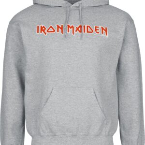 Iron Maiden Hoodie Logo S to XXL for Men grey