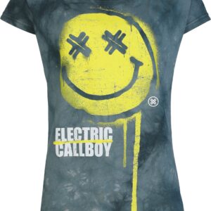 Electric Callboy T-Shirt Spray Smile S to 4XL for Women grey