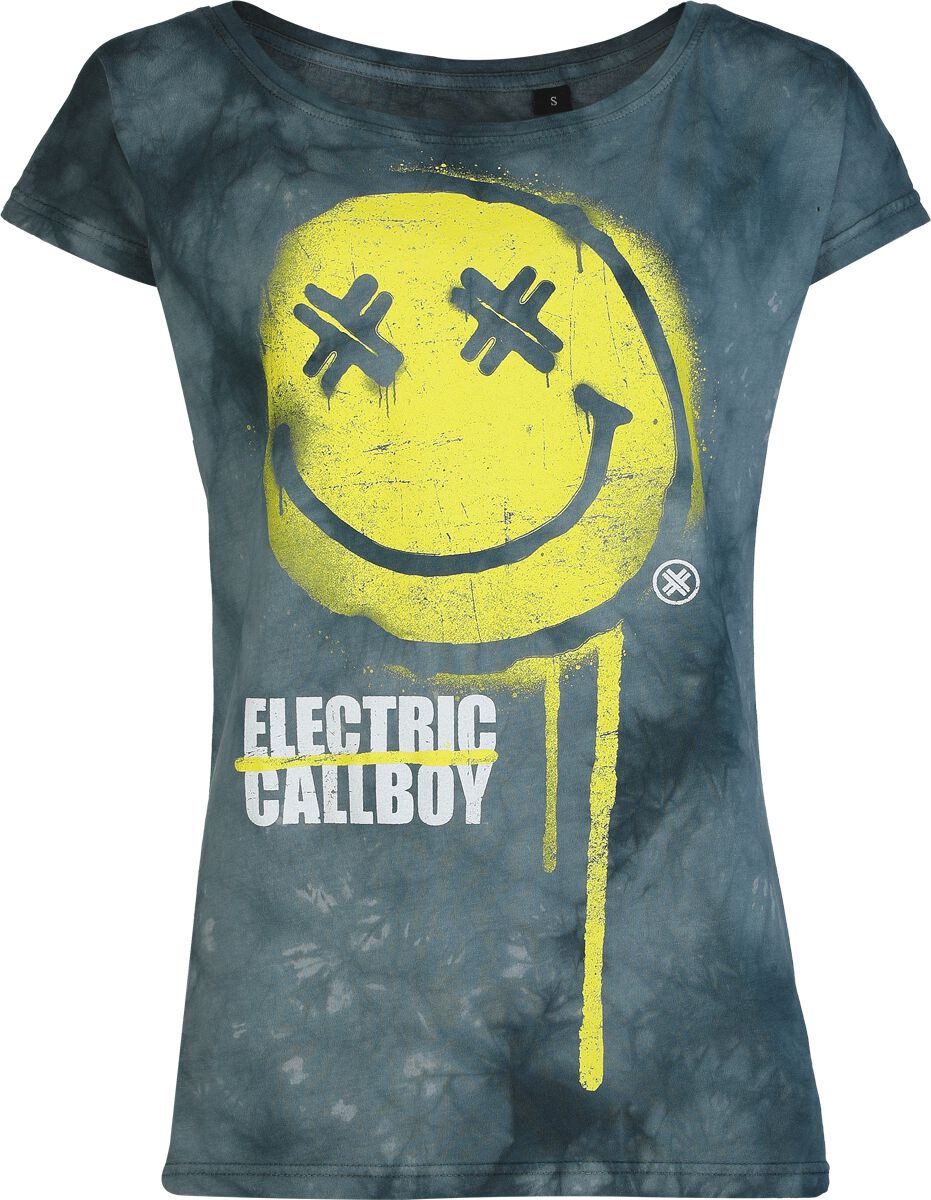 Electric Callboy T-Shirt Spray Smile S to 4XL for Women grey