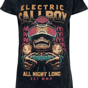 Electric Callboy T-Shirt All Night Long M to XXL for Women charcoal
