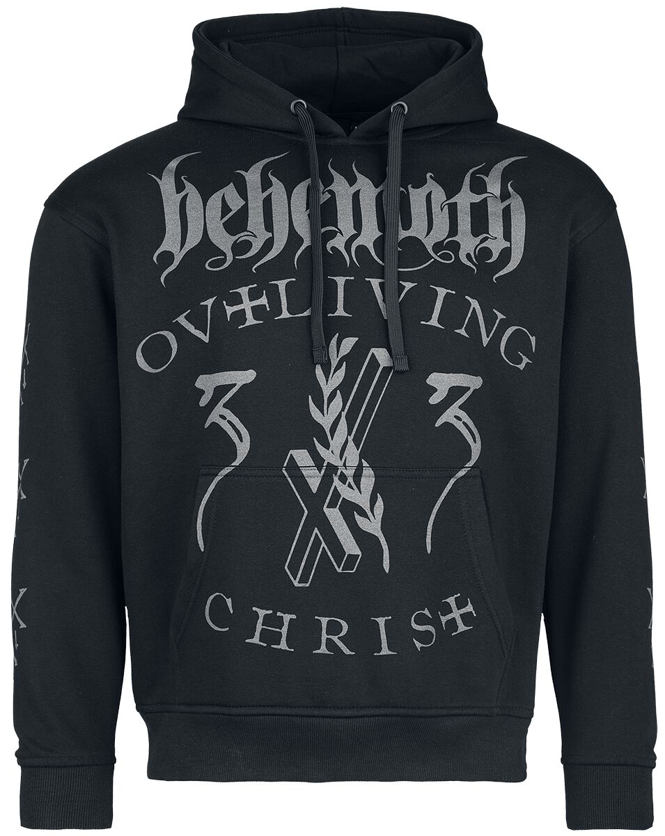 Behemoth Hoodie Living Christ Silver S to XXL for Men black