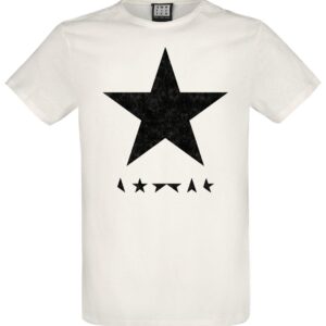 David Bowie T-Shirt Amplified Collection Black Star S to XXL for Men off white