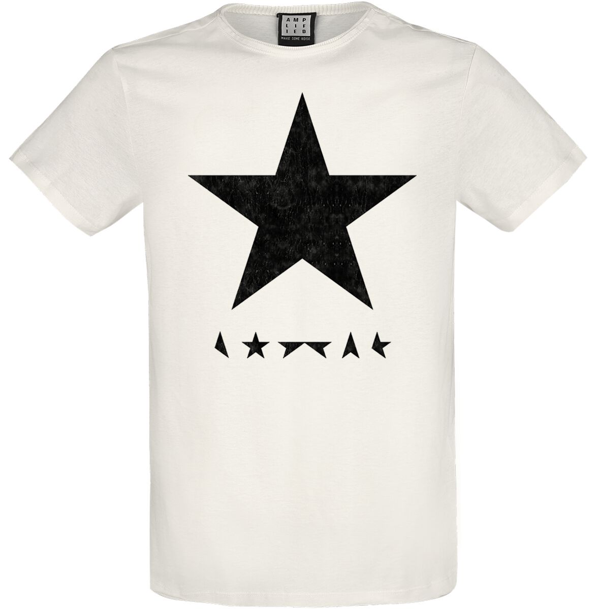 David Bowie T-Shirt Amplified Collection Black Star S to XXL for Men off white