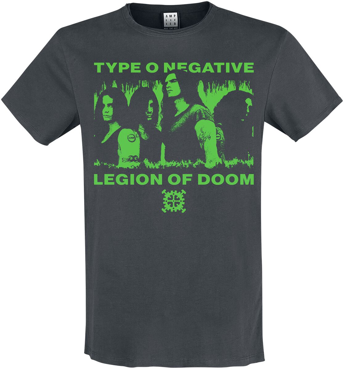Type O Negative T-Shirt Amplified Collection Legion Of Doom S to 3XL for Men charcoal